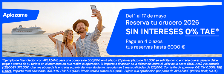 Financia tu crucero sin intereses
