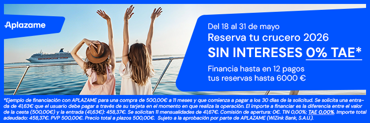 Financia tu crucero sin intereses