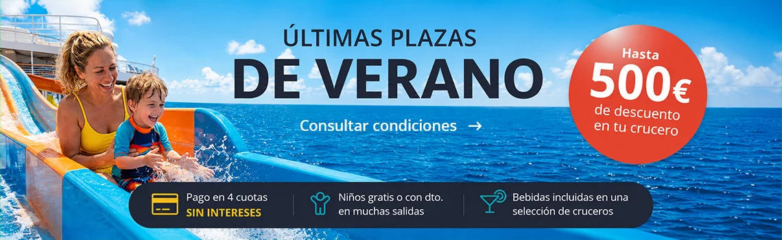 Hasta 500 € de descuento en cruceros