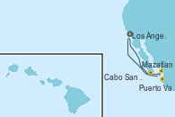Visitando Los Ángeles (California), Puerto Vallarta (México), Mazatlan (México), Cabo San Lucas (México), Los Ángeles (California)