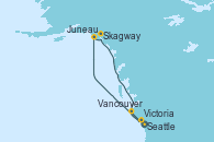 Visitando Seattle (Washington/EEUU), Juneau (Alaska), Skagway (Alaska), Victoria (Canadá), Vancouver (Canadá)