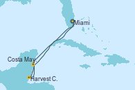 Visitando Miami (Florida/EEUU), Harvest Caye (Belize), Costa Maya (México), Miami (Florida/EEUU)