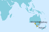 Visitando Sydney (Australia), Adelaide (Australia), Hobart (Australia), Sydney (Australia)