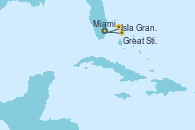 Visitando Miami (Florida/EEUU), Isla Gran Bahama (Florida/EEUU), Great Stirrup Cay (Bahamas), Miami (Florida/EEUU)
