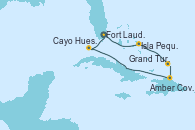 Visitando Fort Lauderdale (Florida/EEUU), Isla Pequeña (San Salvador/Bahamas), Grand Turks(Turks & Caicos), Amber Cove (República Dominicana), Cayo Hueso (Key West/Florida), Fort Lauderdale (Florida/EEUU)
