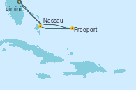 Visitando Puerto Cañaveral (Florida), Nassau (Bahamas), Freeport (Bahamas), Puerto Cañaveral (Florida)