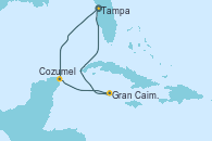 Visitando Tampa (Florida), Cozumel (México), Gran Caimán (Islas Caimán), Tampa (Florida)