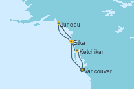 Visitando Vancouver (Canadá), Sitka (Alaska), Juneau (Alaska), Ketchikan (Alaska), Vancouver (Canadá)