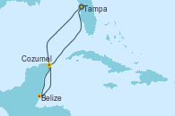 Visitando Tampa (Florida), Belize (Caribe), Cozumel (México), Tampa (Florida)