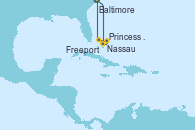 Visitando Baltimore (Maryland), Nassau (Bahamas), Princess Cays (Caribe), Freeport (Bahamas), Baltimore (Maryland)