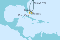 Visitando Nueva York (Estados Unidos), Puerto Cañaveral (Florida), Nassau (Bahamas), CocoCay (Bahamas), Nueva York (Estados Unidos)