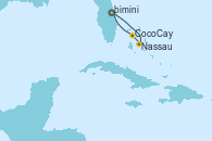 Visitando Puerto Cañaveral (Florida), Nassau (Bahamas), CocoCay (Bahamas), Puerto Cañaveral (Florida)