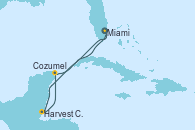 Visitando Miami (Florida/EEUU), Harvest Caye (Belize), Cozumel (México), Miami (Florida/EEUU)