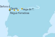 Visitando Oporto (Portugal), Régua (Portugal), Vega de Terrón (España), Vega de Terrón (España), Señora de Ribeira (Galicia / España), Ferradosa (Portugal), Oporto (Portugal)