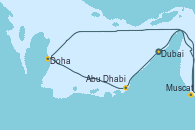 Visitando Dubai, Dubai, Muscat (Omán), Muscat (Omán), Doha (Catar), Doha (Catar), Doha (Catar), Abu Dhabi (Emiratos Árabes Unidos), Abu Dhabi (Emiratos Árabes Unidos), Dubai