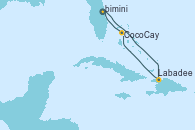 Visitando Puerto Cañaveral (Florida), Labadee (Haiti), CocoCay (Bahamas), Puerto Cañaveral (Florida)