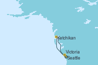 Visitando Seattle (Washington/EEUU), Ketchikan (Alaska), Victoria (Canadá), Seattle (Washington/EEUU)