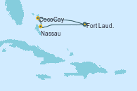 Visitando Fort Lauderdale (Florida/EEUU), CocoCay (Bahamas), Nassau (Bahamas), Fort Lauderdale (Florida/EEUU)