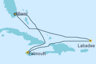 Visitando Miami (Florida/EEUU), Falmouth (Jamaica), Labadee (Haiti), Miami (Florida/EEUU)