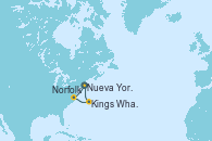 Visitando Nueva York (Estados Unidos), Norfolk (Virginia/EEUU), Kings Wharf (Bermudas), Nueva York (Estados Unidos)