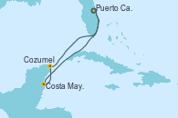 Visitando Puerto Cañaveral (Florida), Costa Maya (México), Cozumel (México), Puerto Cañaveral (Florida)