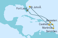 Visitando Fort Lauderdale (Florida/EEUU), Basseterre (Antillas), Saint George (Grenada), Martinica (Antillas), Castries (Santa Lucía/Caribe), St. John´s (Antigua y Barbuda), Fort Lauderdale (Florida/EEUU)