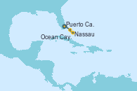 Visitando Puerto Cañaveral (Florida), Nassau (Bahamas), Ocean Cay MSC Marine Reserve (Bahamas), Ocean Cay MSC Marine Reserve (Bahamas), Puerto Cañaveral (Florida)