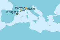 Visitando Tarragona (España), Marsella (Francia), Savona (Italia), Tarragona (España)
