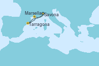 Visitando Savona (Italia), Tarragona (España), Marsella (Francia), Savona (Italia)