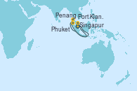 Visitando Singapur, Port Klang (Malasia), Penang (Malasia), Phuket (Tailandia), Singapur