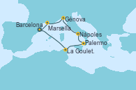 Visitando Barcelona, La Goulette (Tunez), Palermo (Italia), Nápoles (Italia), Génova (Italia), Marsella (Francia), Barcelona