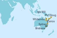 Visitando Sydney (Australia), Whitsunday Island (Australia), Cairns (Australia), Port Douglas (Australia), Isla Willis (Australia), Brisbane (Australia), Sydney (Australia)