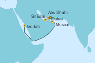 Visitando Dubai, Dubai, Sir Bani Yas Is (Emiratos Árabes Unidos), Abu Dhabi (Emiratos Árabes Unidos), Muscat (Omán), Jeddah (Arabia Saudí)