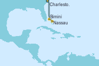 Visitando Charleston (Carolina del Sur), Bimini (Bahamas), Nassau (Bahamas), Charleston (Carolina del Sur)
