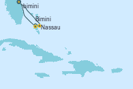 Visitando Puerto Cañaveral (Florida), Nassau (Bahamas), Bimini (Bahamas), Puerto Cañaveral (Florida)