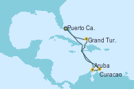 Visitando Puerto Cañaveral (Florida), Aruba (Antillas), Curacao (Antillas), Grand Turks(Turks & Caicos), Puerto Cañaveral (Florida)