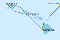 Visitando Honolulu (Hawai), Lahaina  (Hawai), Lahaina  (Hawai), Kailua Kona (Hawai/EEUU), Vancouver (Canadá)