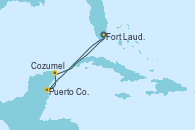Visitando Fort Lauderdale (Florida/EEUU), Puerto Costa Maya (México), Cozumel (México), Fort Lauderdale (Florida/EEUU)