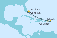 Visitando Puerto Cañaveral (Florida), Philipsburg (St. Maarten), Charlotte Amalie (St. Thomas), CocoCay (Bahamas), Puerto Cañaveral (Florida)
