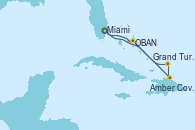 Visitando Miami (Florida/EEUU), Amber Cove (República Dominicana), Grand Turks(Turks & Caicos), OBAN (HALFMOON BAY), Miami (Florida/EEUU)