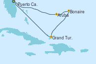 Visitando Puerto Cañaveral (Florida), Aruba (Antillas), Bonaire (Países Bajos), Grand Turks(Turks & Caicos), Puerto Cañaveral (Florida)