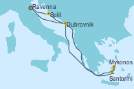 Visitando Ravenna (Italia), Split (Croacia), Atenas (Grecia), Santorini (Grecia), Dubrovnik (Croacia), Ravenna (Italia)