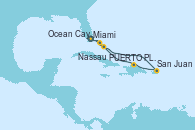 Visitando Miami (Florida/EEUU), Nassau (Bahamas), San Juan (Puerto Rico), PUERTO PLATA, REPUBLICA DOMINICANA, Ocean Cay MSC Marine Reserve (Bahamas), Miami (Florida/EEUU)