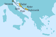 Visitando Venecia (Italia), Zadar (Croacia), Split (Croacia), Kotor (Montenegro), Dubrovnik (Croacia), Hvar (Croacia), Venecia (Italia), Venecia (Italia)