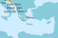 Visitando Venecia (Italia), Zadar (Croacia), Sibenik (Croacia), Split (Croacia), Hvar (Croacia), Dubrovnik (Croacia), Kotor (Montenegro), Atenas (Grecia)