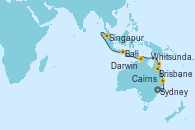 Visitando Sydney (Australia), Brisbane (Australia), Whitsunday Island (Australia), Cairns (Australia), Darwin (Australia), Bali (Indonesia), Bali (Indonesia), Singapur