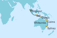 Visitando Singapur, Bali (Indonesia), Darwin (Australia), Cairns (Australia), Whitsunday Island (Australia), Sydney (Australia)