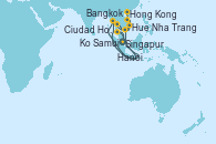 Visitando Singapur, Ko Samui (Tailandia), Bangkok (Tailandia), Bangkok (Tailandia), Ciudad Ho Chi Minh (Vietnam), Nha Trang (Vietnam), Hue (Vietnam), Hanoi (Vietnam), Hanoi (Vietnam), Hong Kong (China)