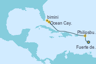 Visitando Fuerte de France (Martinica), Philipsburg (St. Maarten), Ocean Cay MSC Marine Reserve (Bahamas), Puerto Cañaveral (Florida)