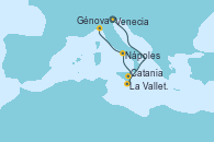 Visitando Venecia (Italia), La Valletta (Malta), Catania (Sicilia), Nápoles (Italia), Génova (Italia)